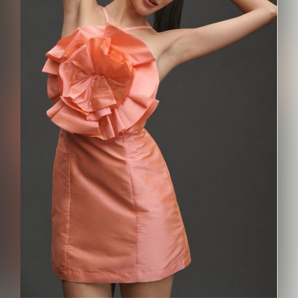 Atsu Oversized Rosette Mini Dress - Picture 1 of 15